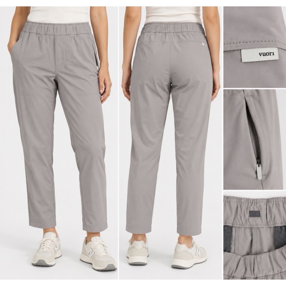 Vuori Women Gray Miles Ankle Pants Performance Pull On Jogger Pants VW404 Sz M*
